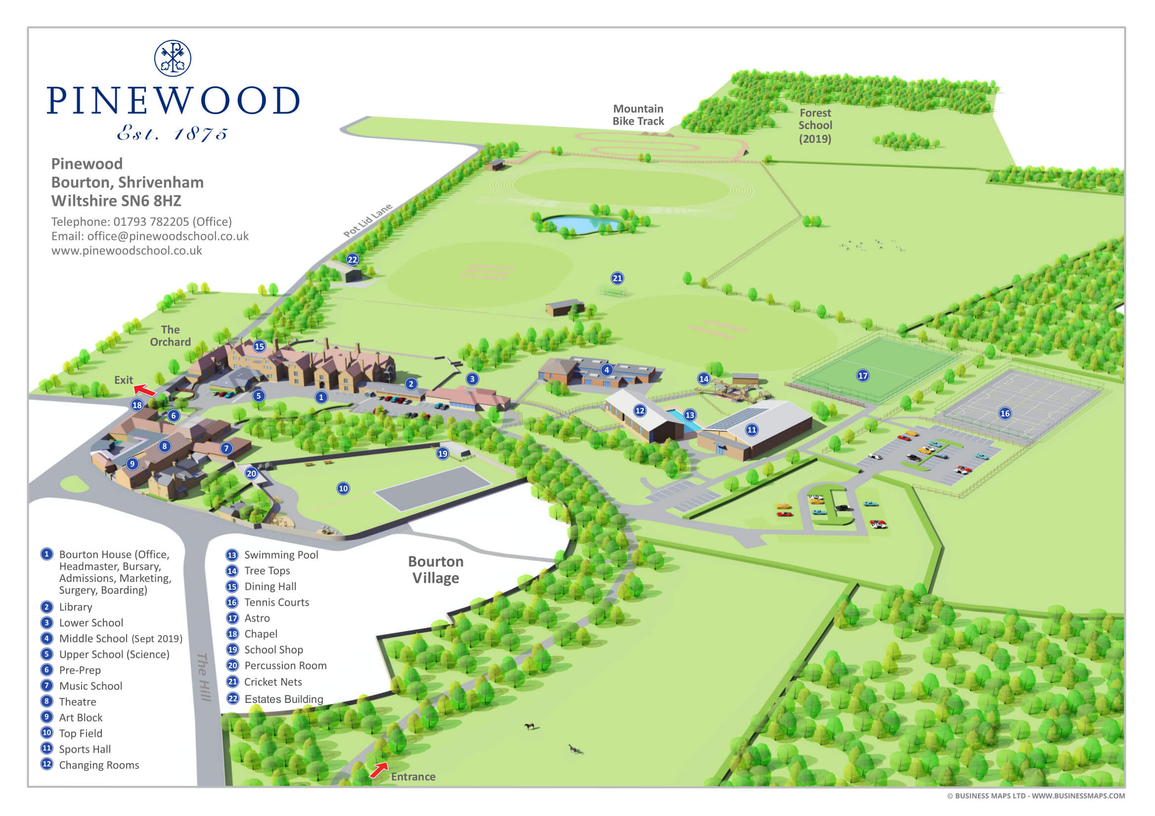 Peddie School Campus Map